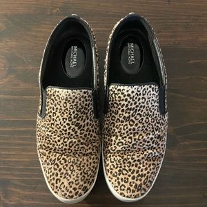 MICHAEL KORS Womens Brown Leopard Print